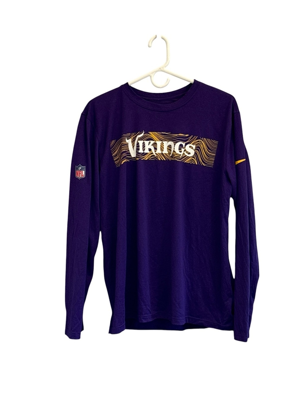 Nike NFL OneField Apparel MN Vikings Long Sleeve Tee Shirt Mens Size Large - Picture 3 of 7